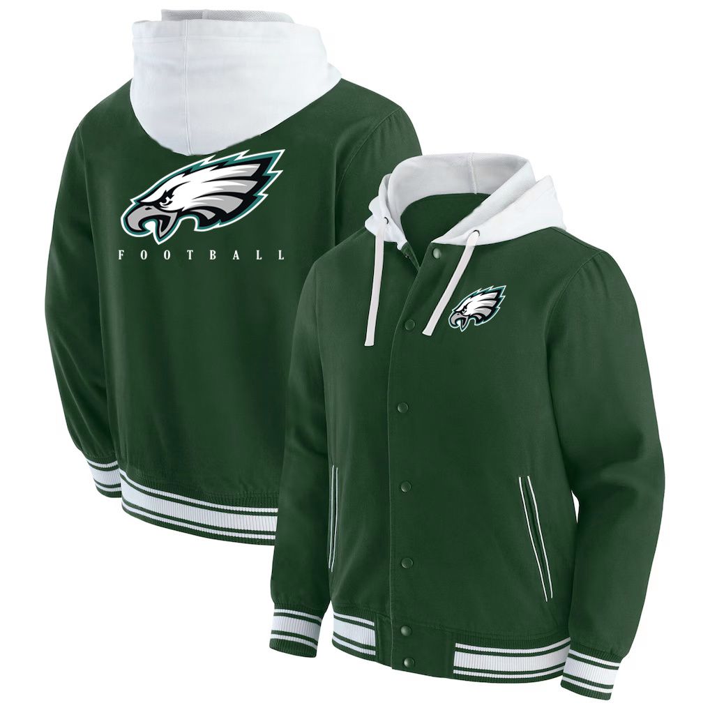 Men 2026 NFL Philadelphia Eagles  jacket hoodie Green 012